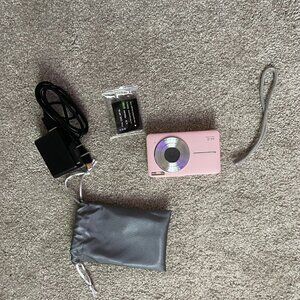 A pink digital camera